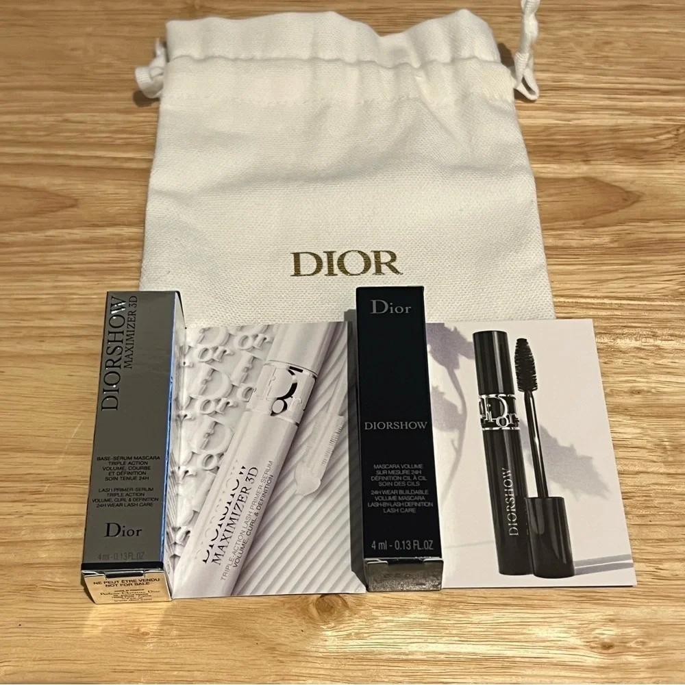 Dior Diorshow Maximizer 3D Base-Serum Mascara and 24H Wear Buildable Mascara Set